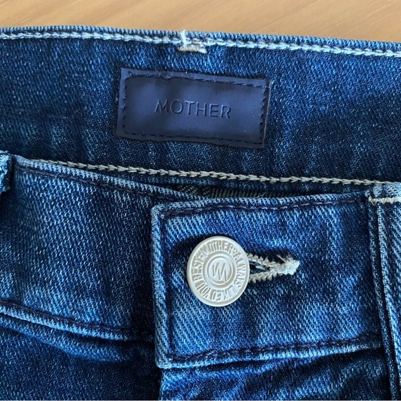 Mother Insider Crop Step Fray jeans Royal Treatment indigo blue - Picture 9 of 13